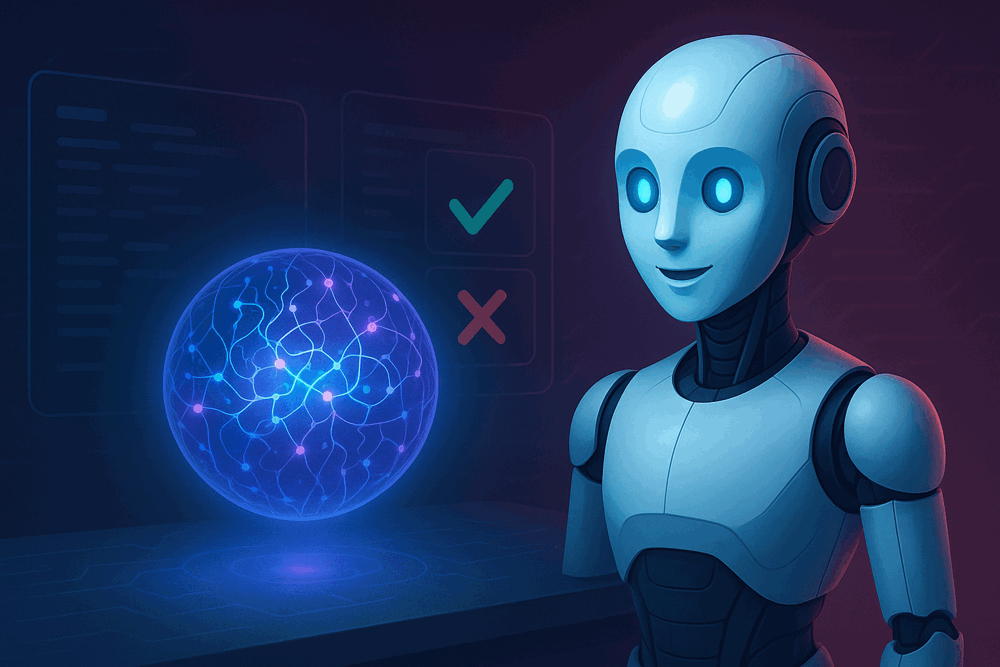 Athena, the ARCx AI assistant, working on a robot project with approval-gated changes