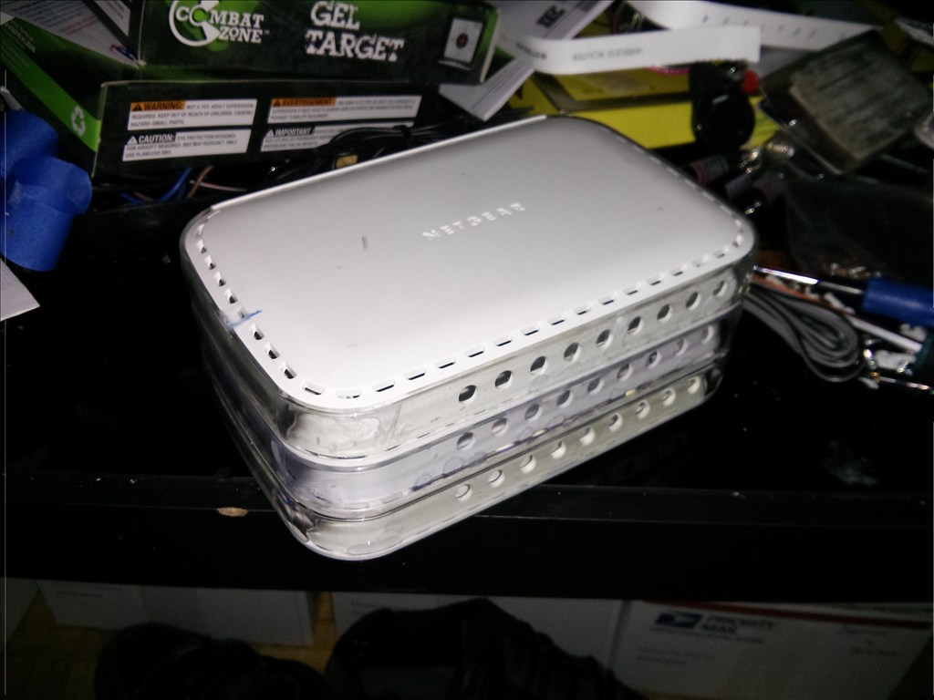 Jstarne1's Diy Awesome Project Case Made From Netgear Routers And Superglue