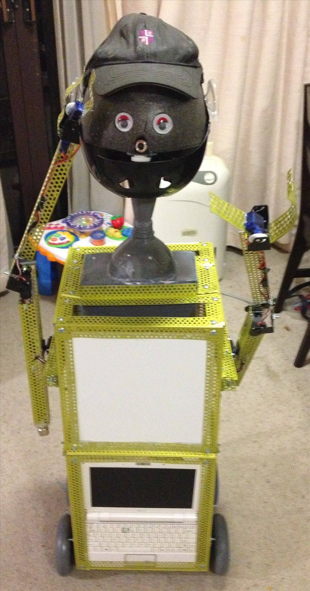 Mita's First Robot From Bits Around The House