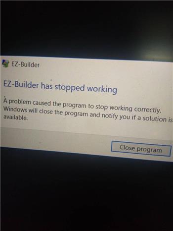 Ez-Builder Software Reported The Error