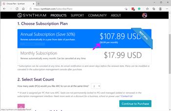 ARC Monthly Pricing Question