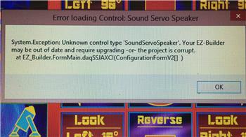 Sound Servo Speaker Error