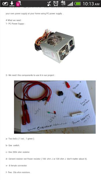Instructable - 0 -24 Volt Adjustable Power Supply How To :)
